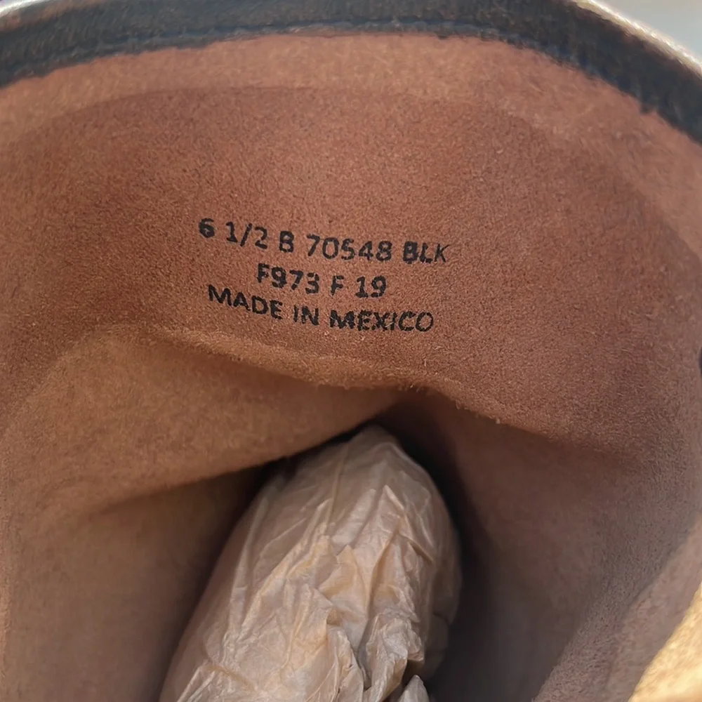 Frye Black Leather Combat Boots - Picture 3 of 10